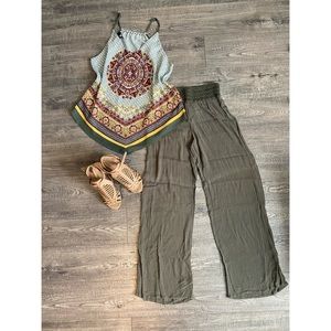 Boho Elastic Waist Pants